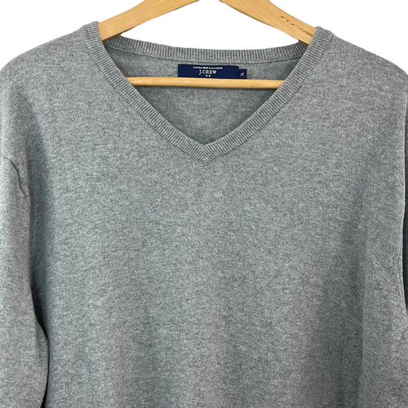 J.Crew Men's V-neck Cotton with Cashmere Long Sleeve Sweater Size XL - Picture 2 of 9